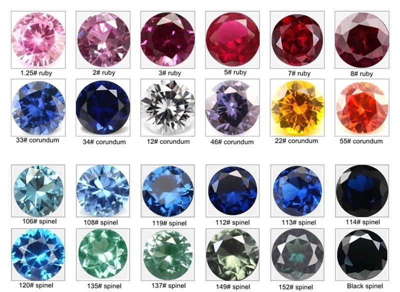 Blue Melee Round Shape 1.0-3.0mm Synthetic Lab Grown Spinel 113 Loose Gemstone High Quality Synthetic  Spinel Price Per Carat