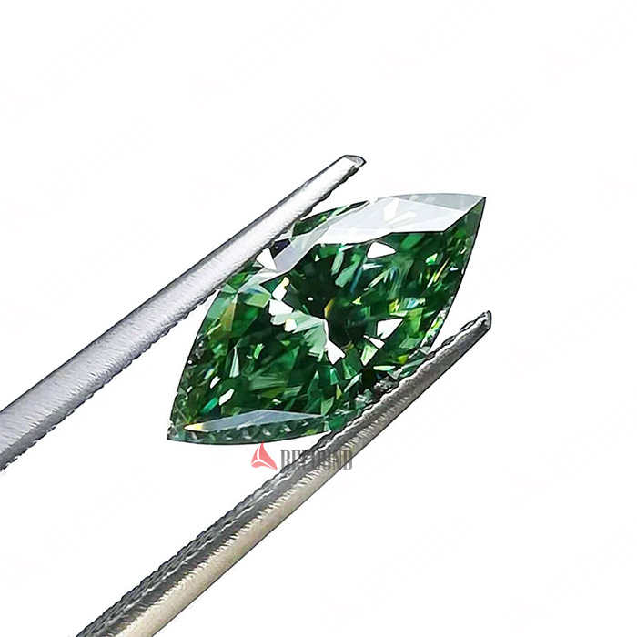 Factory Price Dark Green Moissanite Loose Gemstone Synthetic Diamond  Marquise Shape VVS GRA Moissanite Diamond for Jewelry