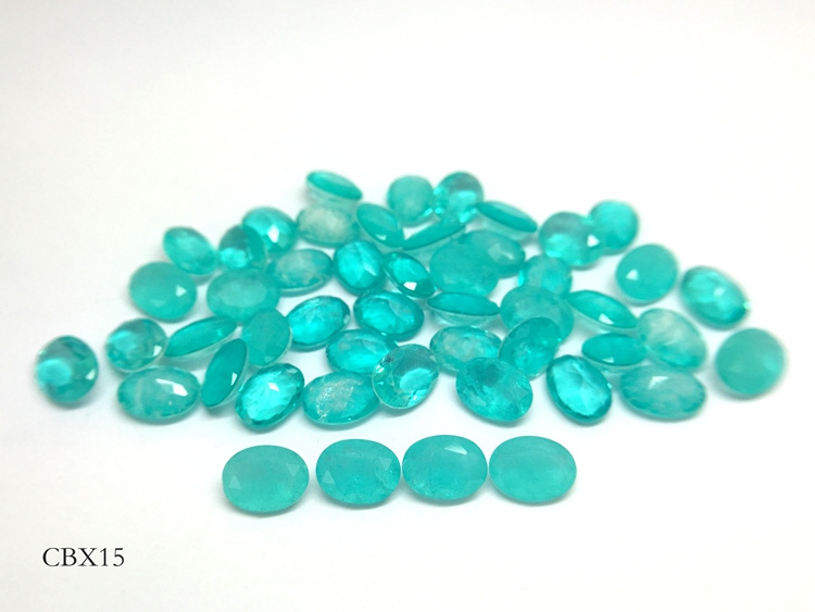 High Quality Pear Round Shape Paraiba Color Fusion Stone for Semi-precious Stone Jewelry Set