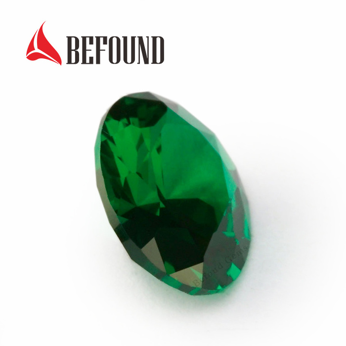 Wuzhou Diamond Substitute Stone Specail Rough Oval Shape YAG Emerald Green Gemstone Yttrium Aluminum Garnet