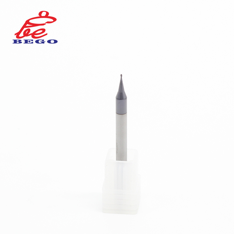 CNC HRC55 Carbide Micro Diameter Ball Nose End Mills R0.2 Carbide Micro Ball Endmill