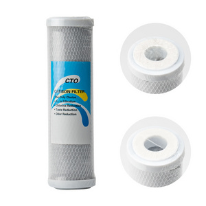 High quality remove chlorine 350g universal 10inch CTO Water Filter Cartridge Activated Carbon Filter cartridge for household