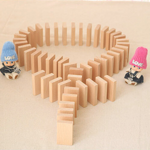 Wooden blank Domino Blocks Set,Toy Game 150pcs beech wood blank donimoes with wood case