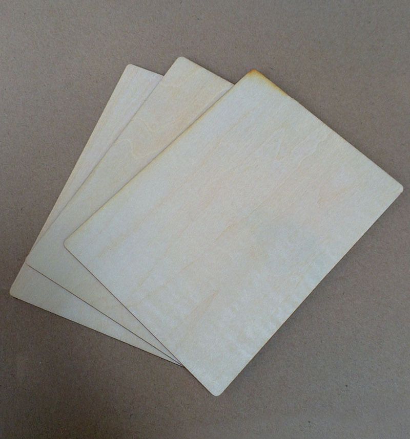 Blank Greeting Card Craft Wood Postcard DIY Hand Writing Card Message Card