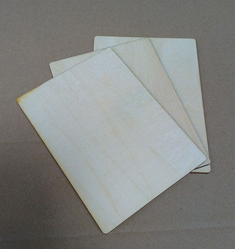 Blank Greeting Card Craft Wood Postcard DIY Hand Writing Card Message Card