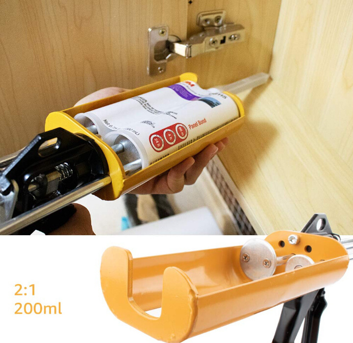 Silicone Glass heated double cartridges caulking gun epoxy caulking gun for Door and Window Filling