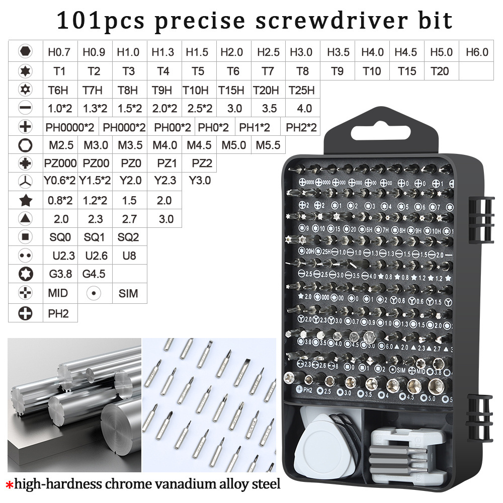 122 in a Screwdriver Tool Set Multi Function Tool Kit Bit Screwdriver Set For Cell Phone Camera Laptop PC