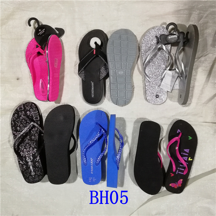 womens cheap wholesale stock flipflops pvc strap Eva outsole printed slippers