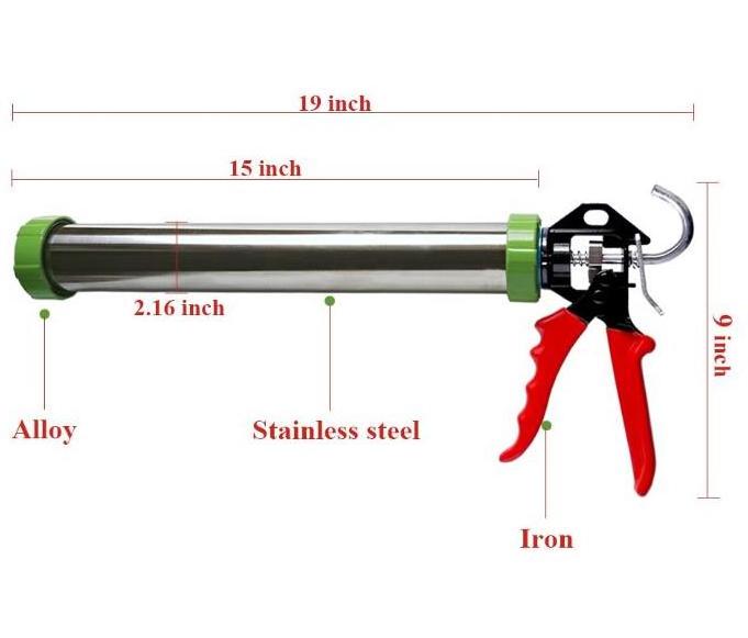 Manual long sausage cox caulk gun electric dual cartridge caulking gun for construction