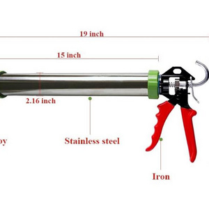 Manual long sausage cox caulk gun electric dual cartridge caulking gun for construction