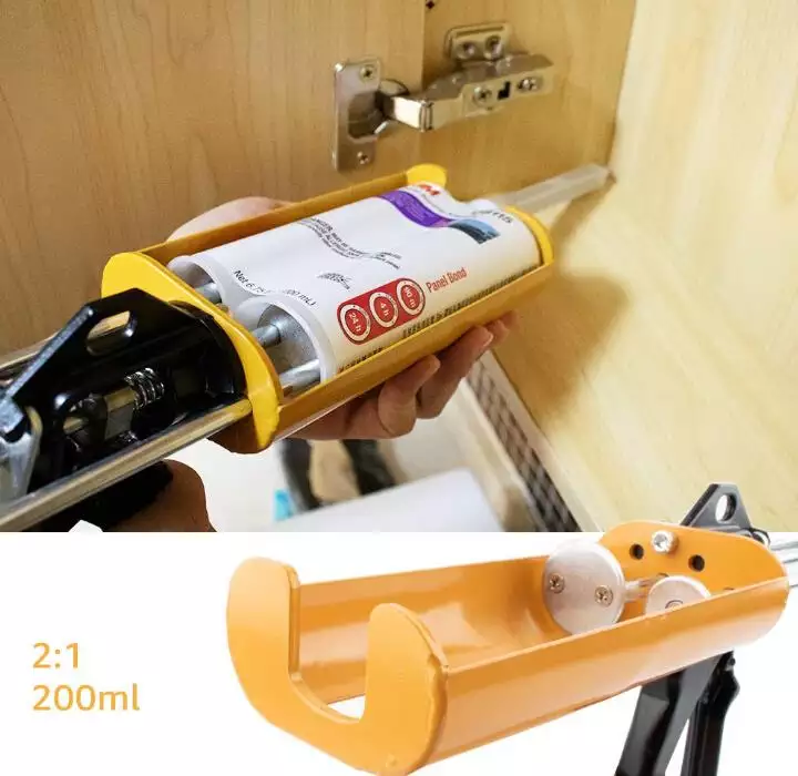 Popular epoxy caulking gun Silicone Glass heated double cartridges caulking gun for Door and Window Filling