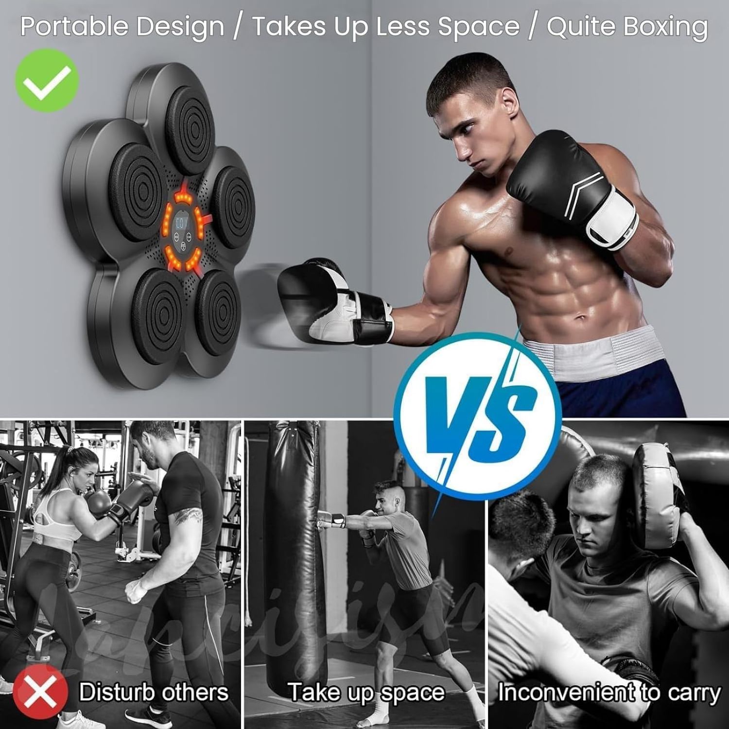 Hight Quality Wall Target Hit Boxing Punching bag Smart Music Boxing target pad Machine Training boxing dummy For Kids