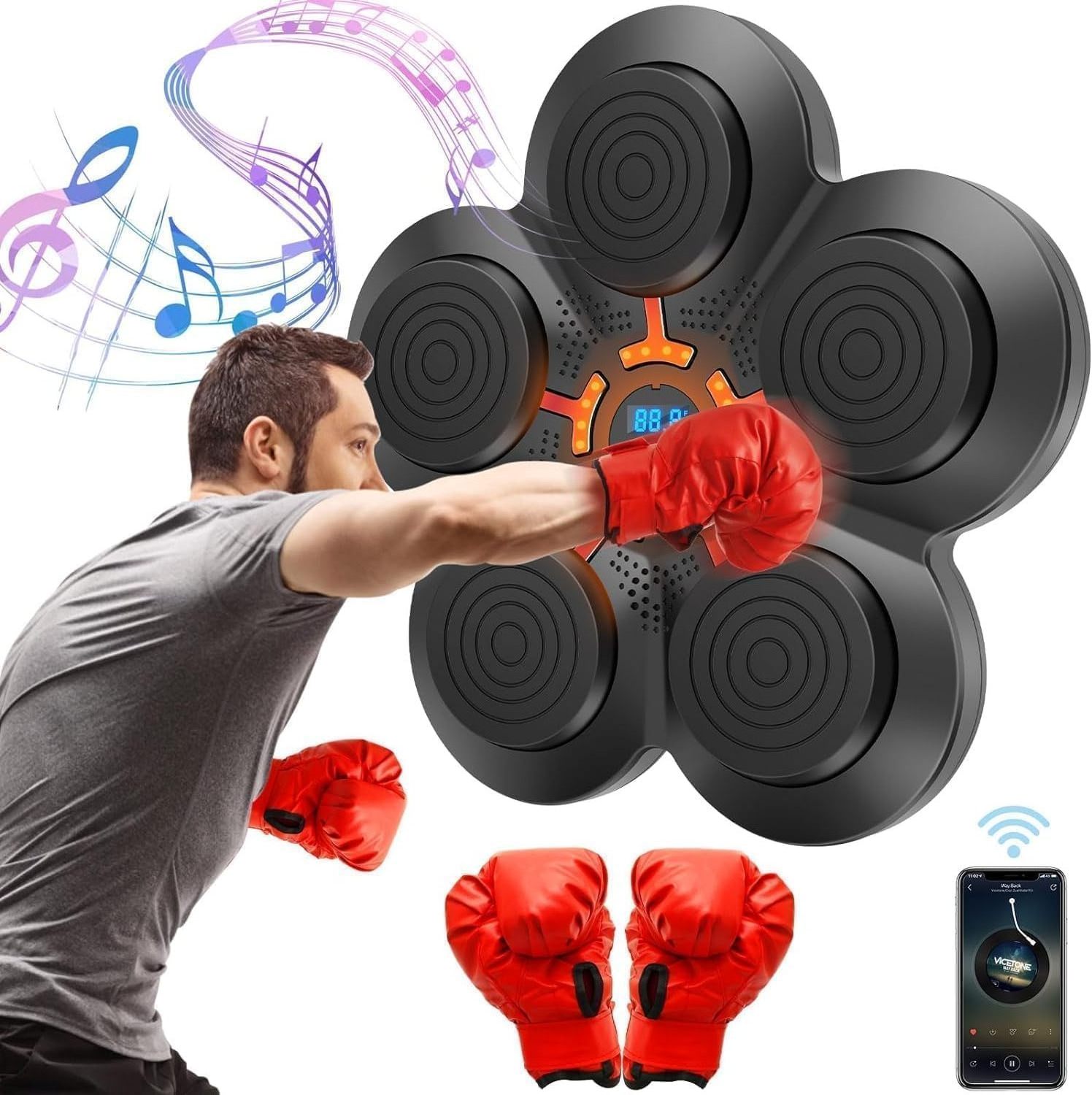 Hight Quality Wall Target Hit Boxing Punching bag Smart Music Boxing target pad Machine Training boxing dummy For Kids