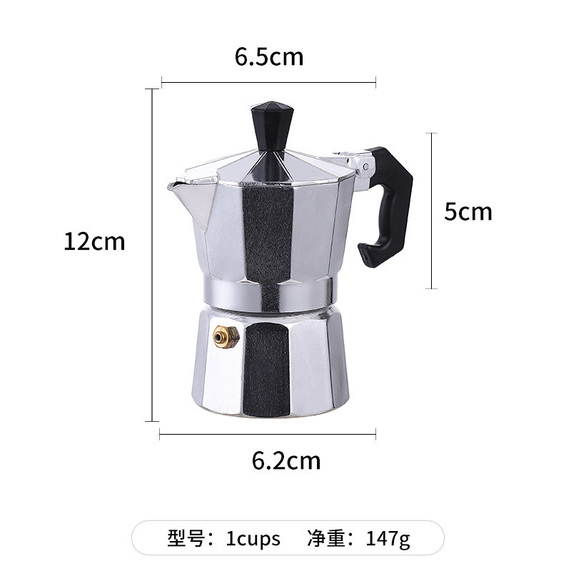 Customized Outdoor Camping Portable Italian Coffee Makers Moka Pots Cup Stovetop Induction Espresso Aluminum 1 2 3 6 9 Box Metal