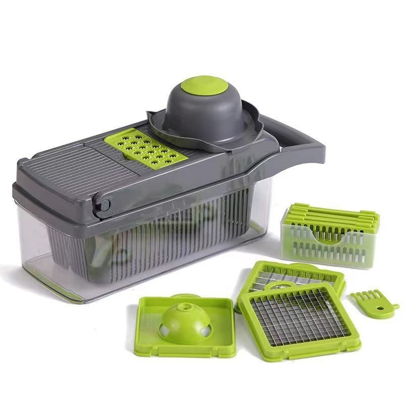 Kitchen Multifunctional manual Onion fruit vegetable cutter Potatoes Peeler 12 In 1 Vegetable veggie Chopper