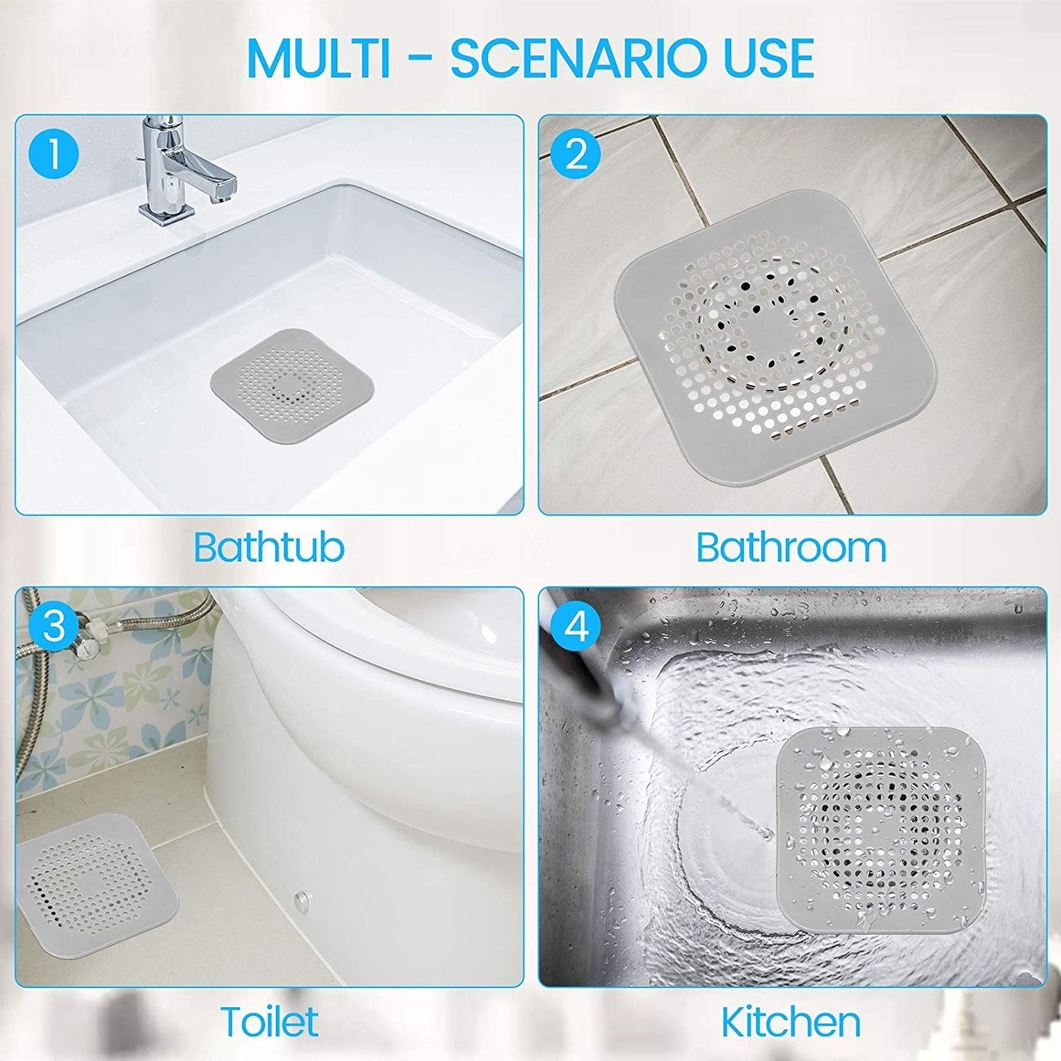 Sink Drain Stopper Floor Drain Silicone Seal Drain Core Bathroom Balcony Sewer Insect Control Strainer Kitchen Pipe Cover