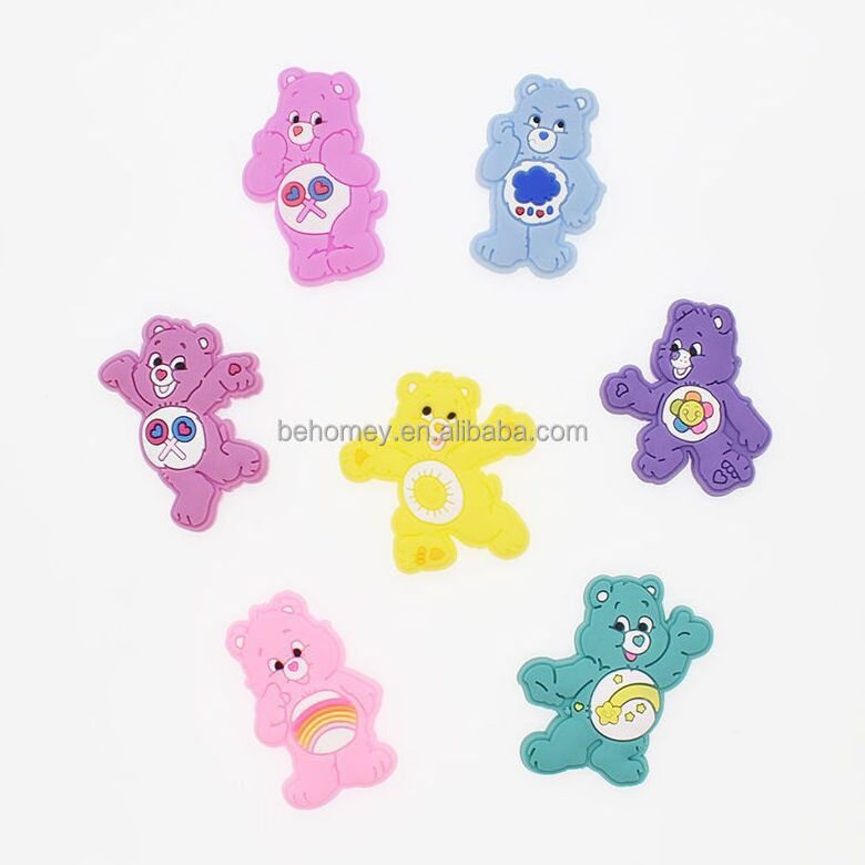 New product ideas 2023 PVC bears straw toppers for tumbers wholesale bears color bears straw topper charms