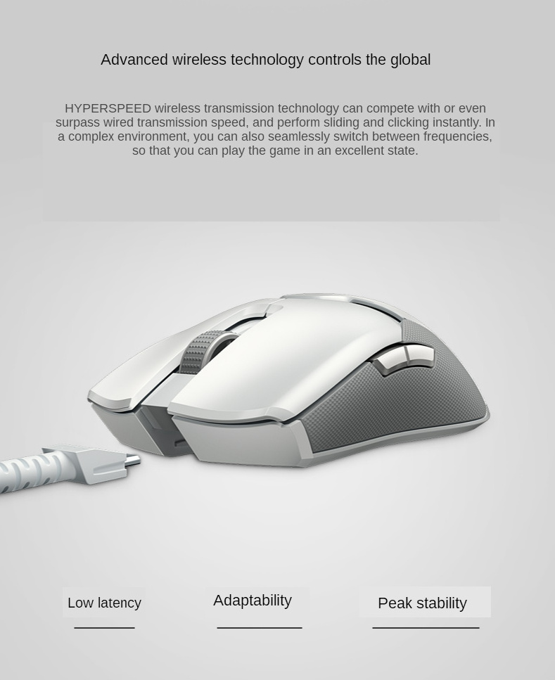 2021 Razer Viper Ultimate Mouse With Dock Mercury Lightweight Wireless Computer Gaming Electronic Sports Mouse Rgb Charging Base