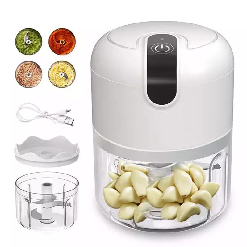 2023 250mL Mini Electric Garlic Chopper USB Charging Ginger Masher Machine Sturdy Durable Chili Vegetable Crusher Kitchen Tool