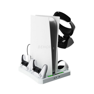 Handle Multi-function Cooling Base For PS VR2/PS5 Charger Dock Station Stand VR Helmet Storage Holder For Playstation VR 2/PS5