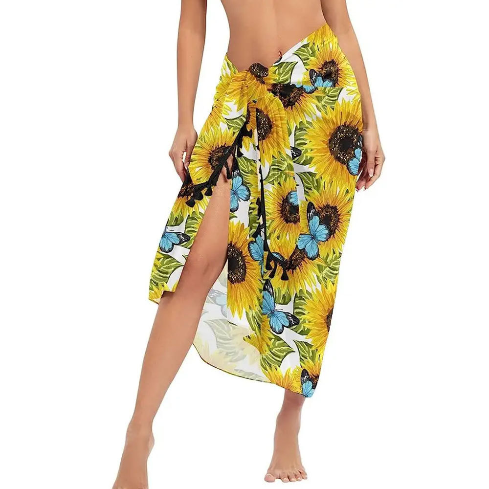 Summer & Beach wear beach Sarongs Multi Wear Swimsuit Sarong Custom Print Wrap Sarong Cover Up for Women