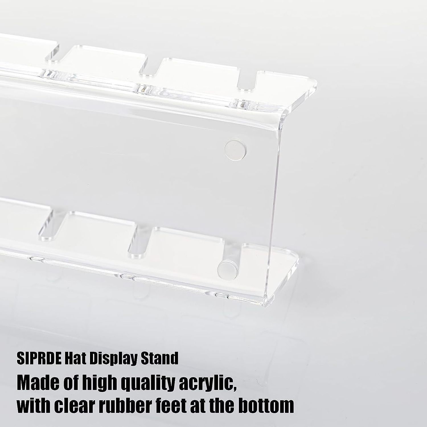 No Install Acrylic Hat Holder Stand Organizer for Baseball Caps Display and Organizer