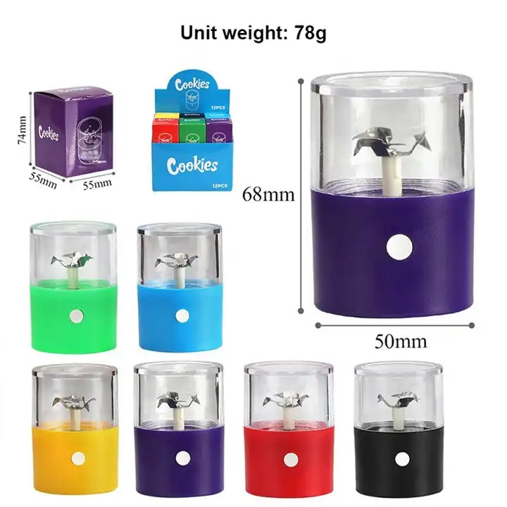 Portable small Cookies plastic USB electronic herb grinders electric Cookies tobacco leaf 420 herb grinders