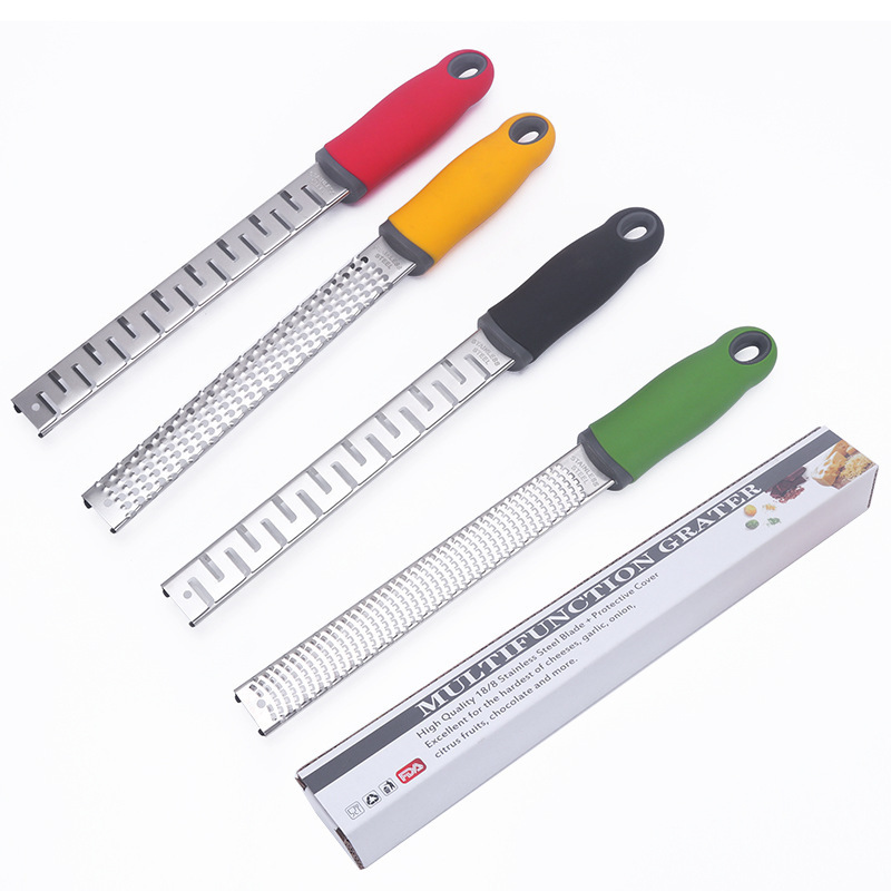 Mini Manual Cheese Grater Lemon Zester Stainless Steel Kitchen Grater Slicer with Non-Slip Handle Kitchen Cutter Tool