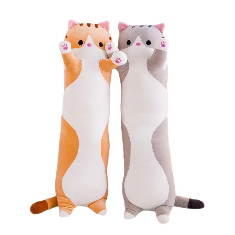 Hot selling Cute Big Soft Stuffed Animal Hugging Stuffing Cartoon Cat Plush Sleeping Pillow