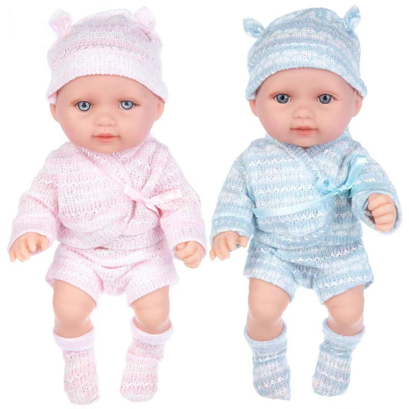 Cheap alive Lifelike Full Body Vinyl Doll 11 inch Vinyl Newborn Bebe Reborn Silicone Doll Babyfor Kids