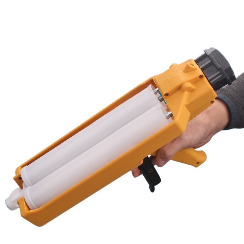 400ml Yellow Manual Caulking Gun For Dual cartridge