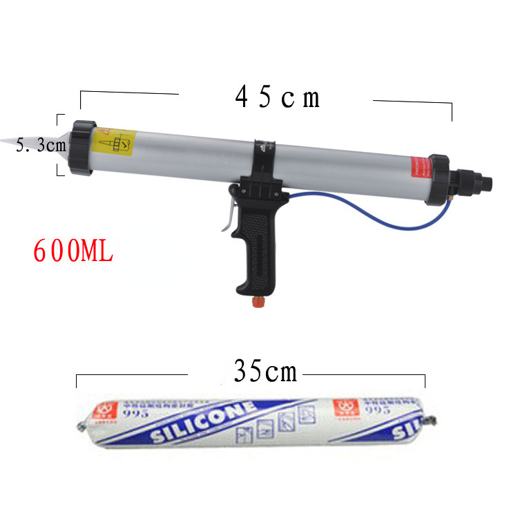 600ml Pneumatic Silicone Sausage Gun Air Glass Silicone Soft Glue Gun