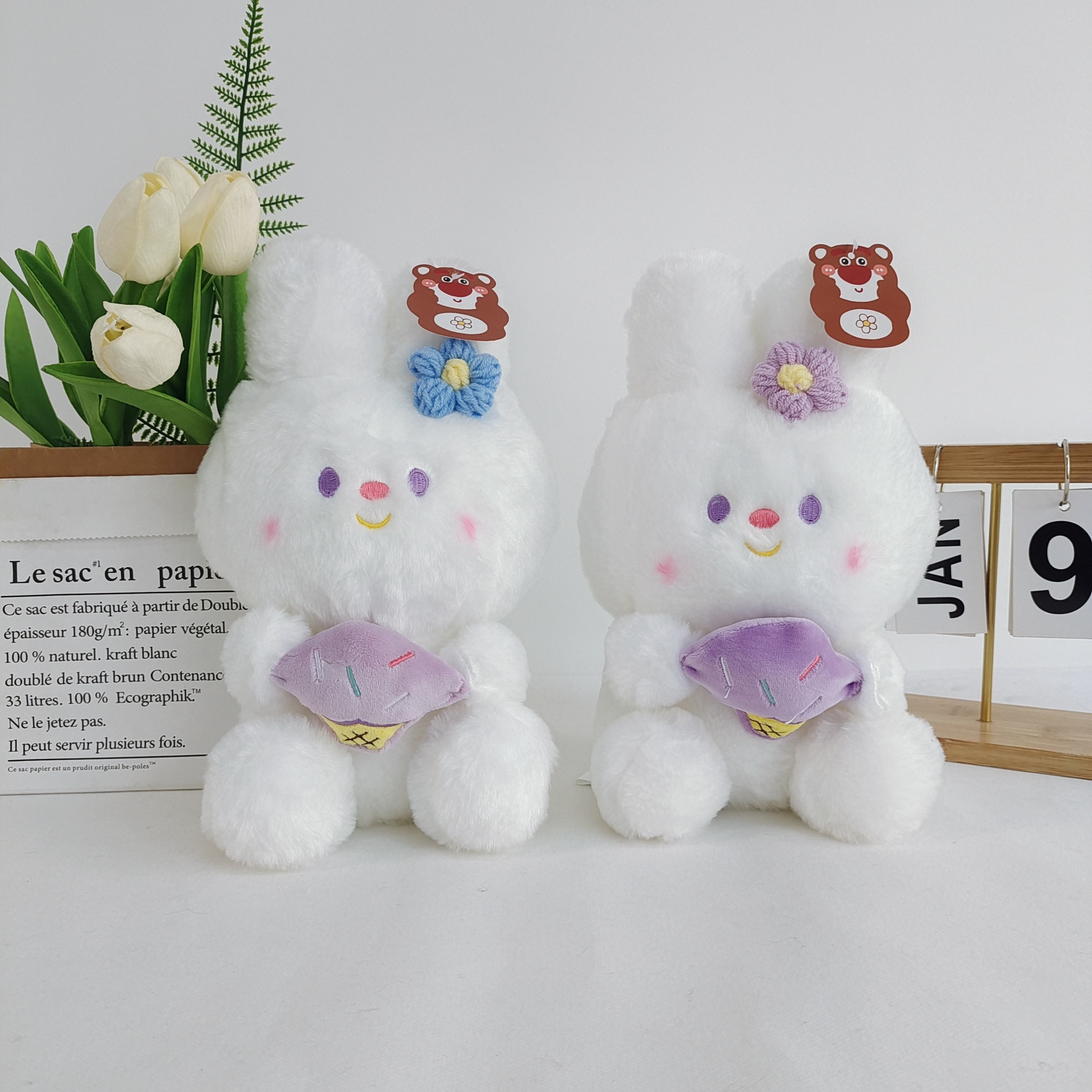 Factory Wholesale Price Exquisite Rabbit Toys Bunny With A Cone 25 cm Plush Toys