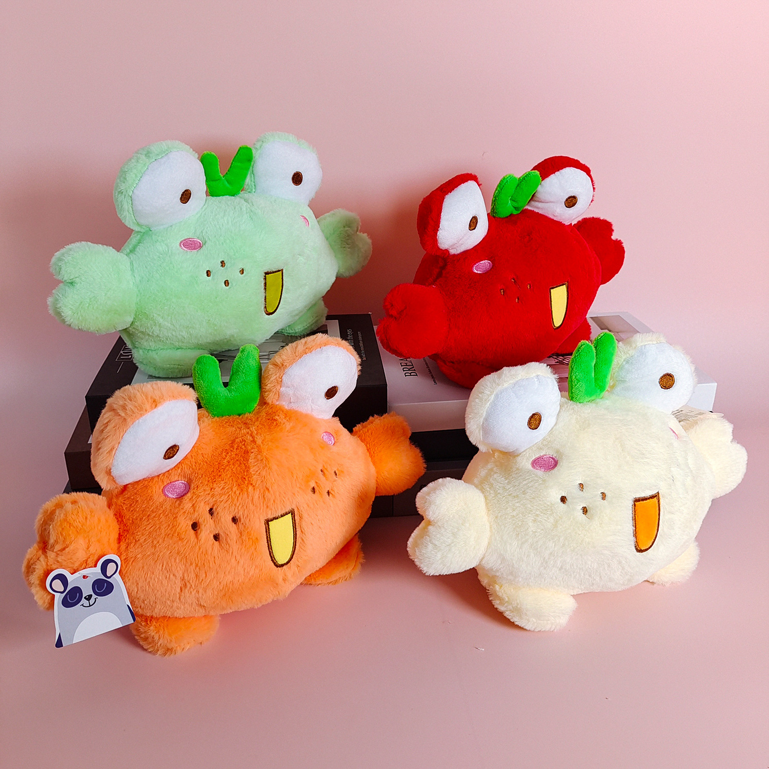 Plush Toys  A04908 Multi-colored Crab OEM ODM Claw Machine  Stuffed Animal  20cm Birthday Gifts  Christmas Present