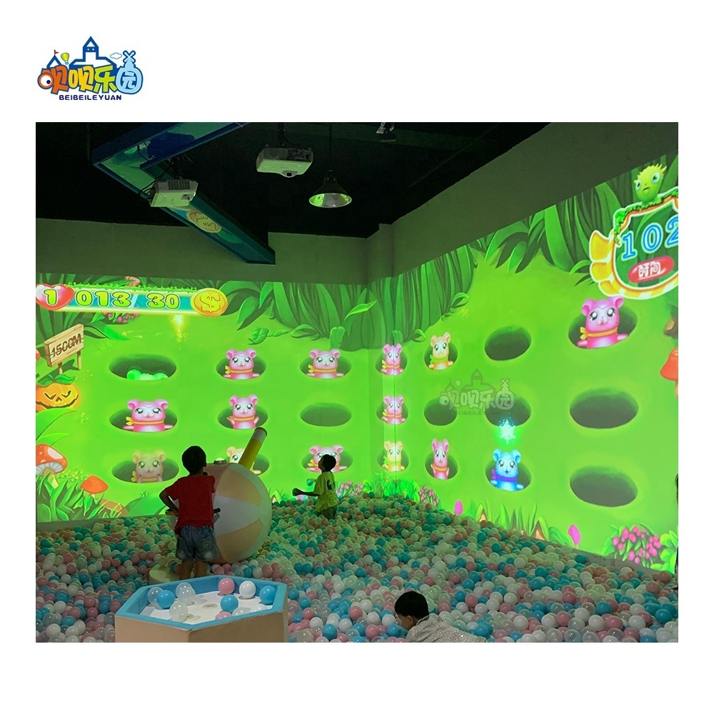 Factory Price Amusement Park Interactive Floor Projector Wall Shooting Ball Game Equipment