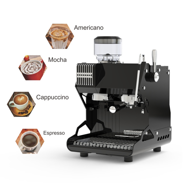 Large Catering Equiment Bean To Cup Coffee Machine Commercial Electric Three In One  Espresso Coffee Maker With Grinder