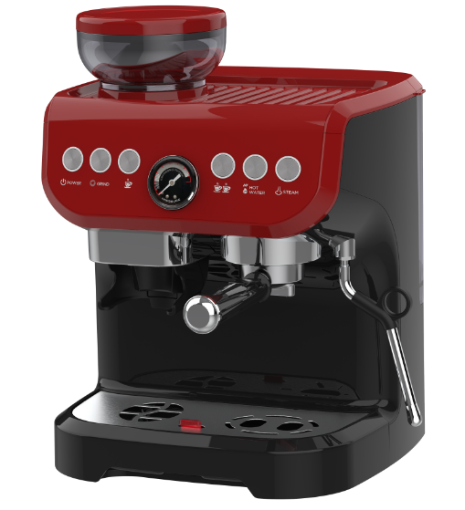 Professional Espresso Coffee Maker Machine Semi Automatic Commercial Single Serve Coffee Maker With Milk Frother