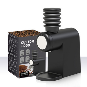 Household adjustable setting coffee espresso grinder 48mm automatic electric coffee bean grinder machine for cafe shops