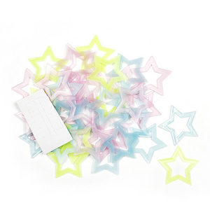 Hollow four colors choose 40 pcs a set glitter star glow in the dark star sticker