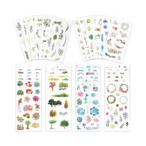 Office stationery notebook sticker decorative mobile phone custom decal flower stickers