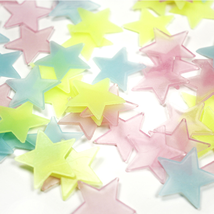 Hot sale 70 pcs a set four colors choose custom glow in the dark sticker luminous stars for ceiling