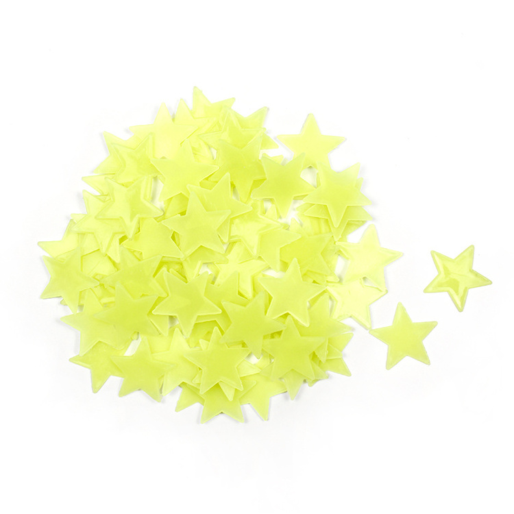 Hot sale 70 pcs a set four colors choose custom glow in the dark sticker luminous stars for ceiling