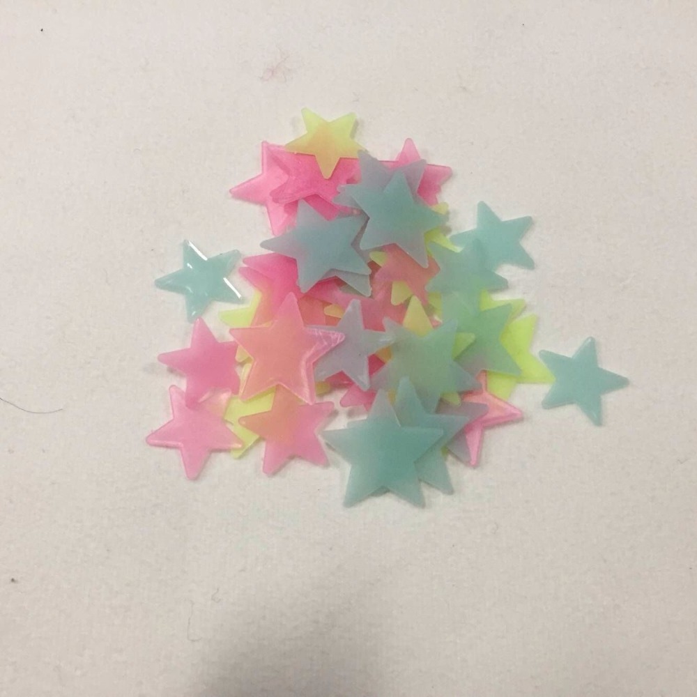 decorative stickers printing plastic glow in dark stars