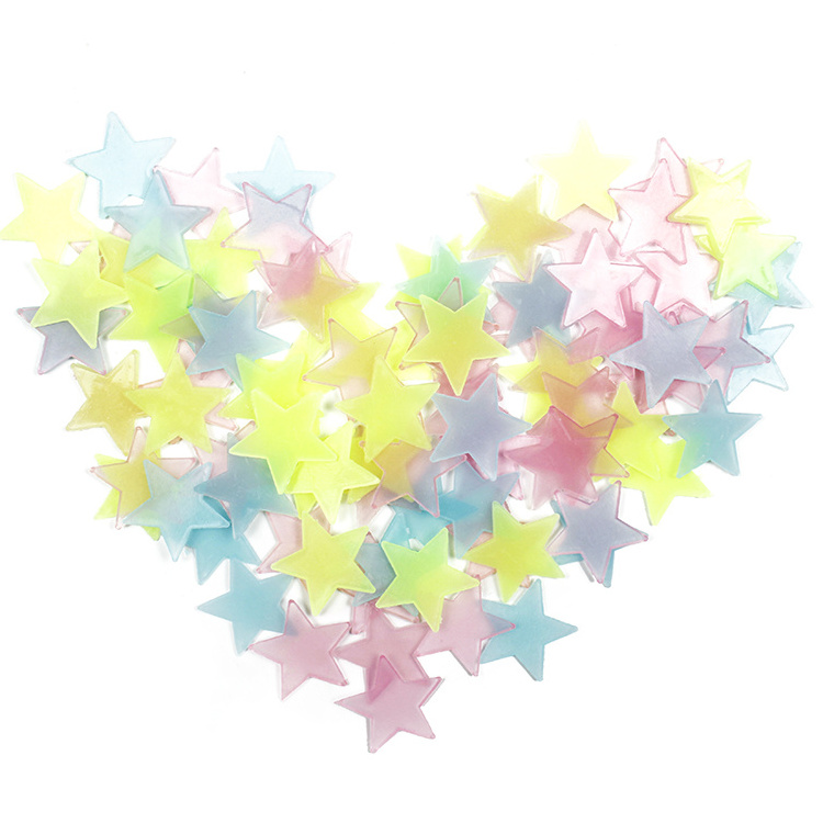 Hot sale 70 pcs a set four colors choose custom glow in the dark sticker luminous stars for ceiling