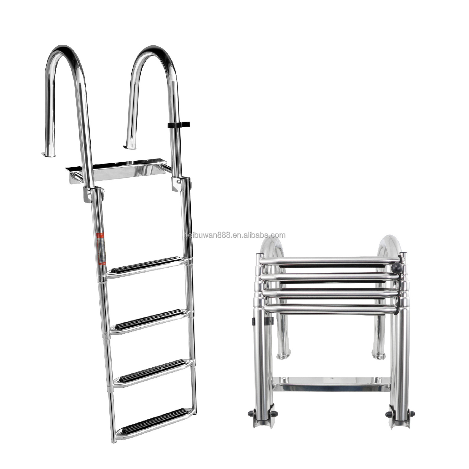 Beibu Gulf Marine Hardware Boat Stainless Steel Telescoping 4 Step Ladder Pool Inboard Dock Swimming Ladder