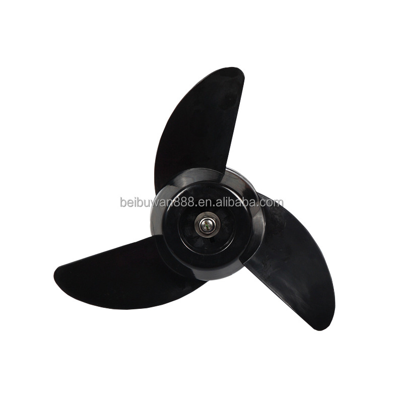 Boat Propeller Safety Stainless Propeller Outboard Motor Plastic Marine 2.2-3.3hp Black for 3 Blades 16 X20 High Mirror Polish