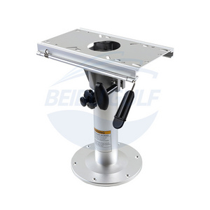 Beibu Gulf Boat Accessories Adjustable Aluminum Seat Base Pedestal Boat Parts with rotary knob and slide rail