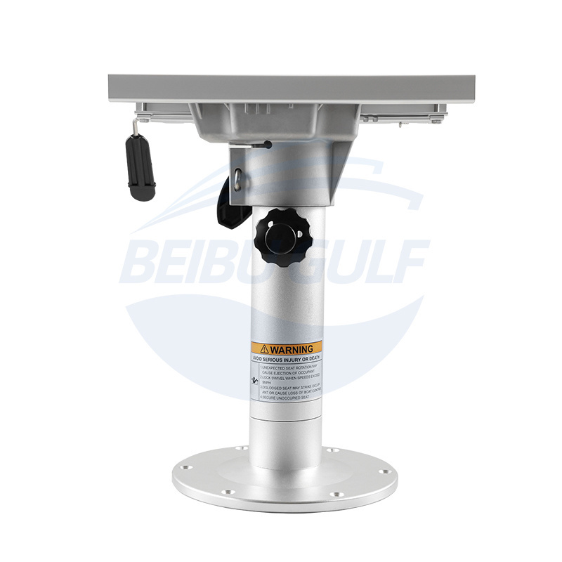 Beibu Gulf Boat Accessories Adjustable Aluminum Seat Base Pedestal Boat Parts with rotary knob and slide rail