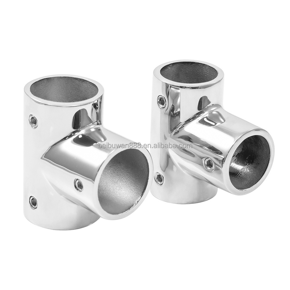 Stainless Steel 90 Degree Pipe Tube Connector Clamp Boat Marine Hardware Tee Connector With Good Price