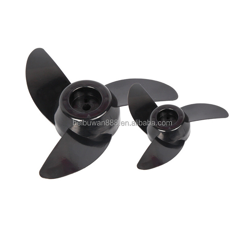 Boat Propeller Safety Stainless Propeller Outboard Motor Plastic Marine 2.2-3.3hp Black for 3 Blades 16 X20 High Mirror Polish